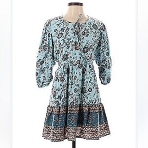 B.O.G Collective Boho Floral Tiered Mini Dress – Size S
